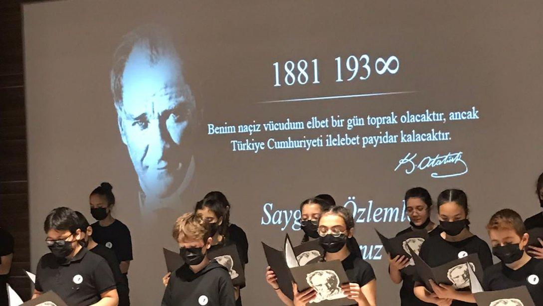 10 Kasım Atatürk'ü Anma Programı Mustafa Itri İlkokulu'nda Gerçekleştirildi